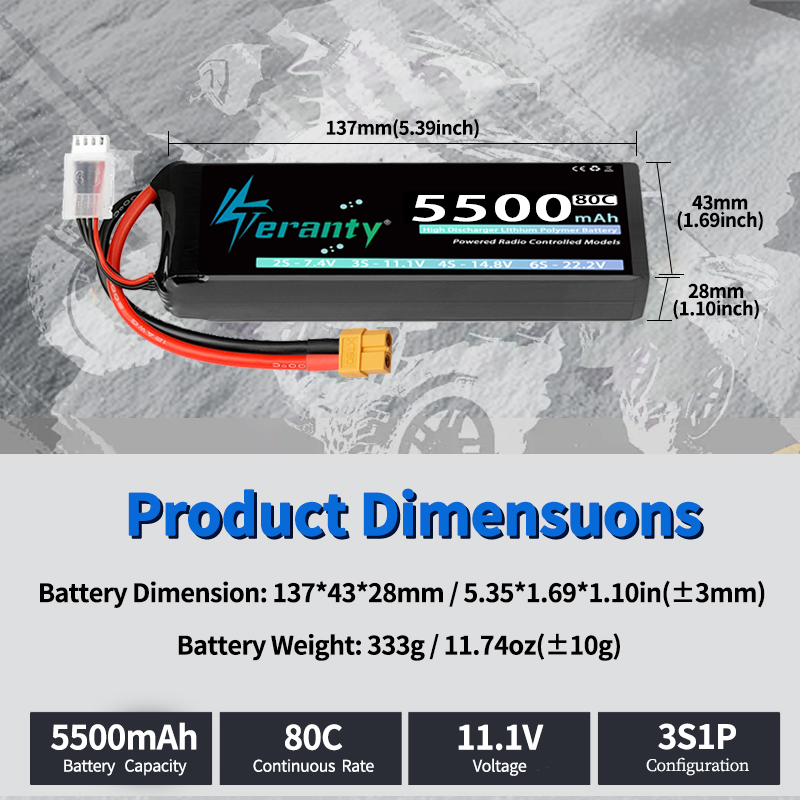 1/2 pièces Batterie Lipo TERAN - Drone Battery 3S avis et prix